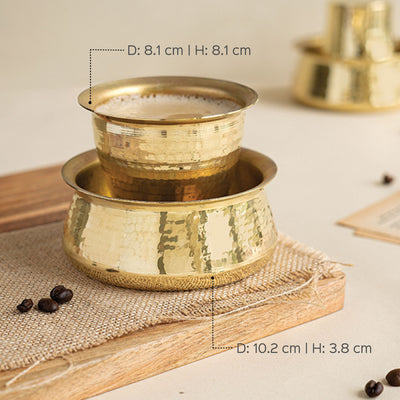 Malabar Davara Brass Coffee Set