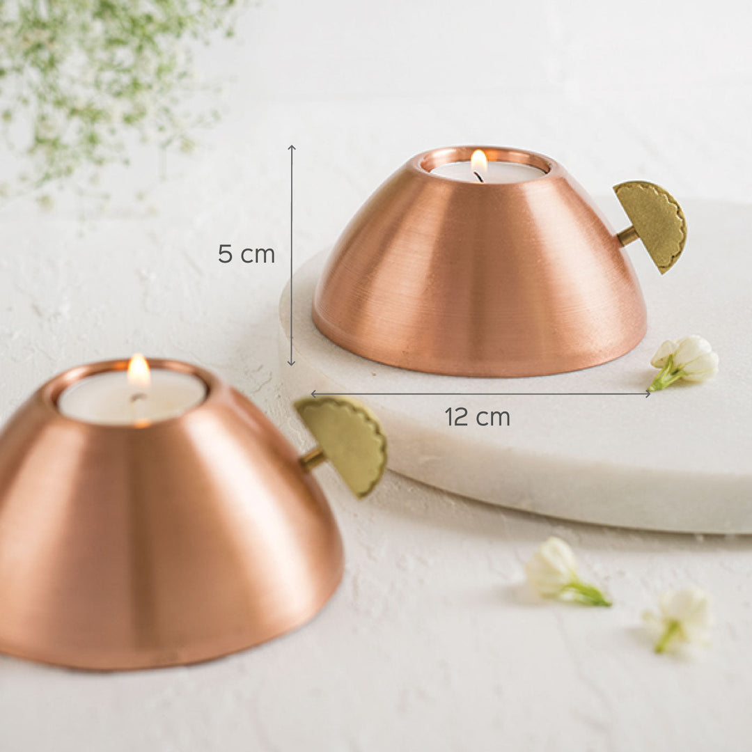 Karanji-Shaped Copper Tealight