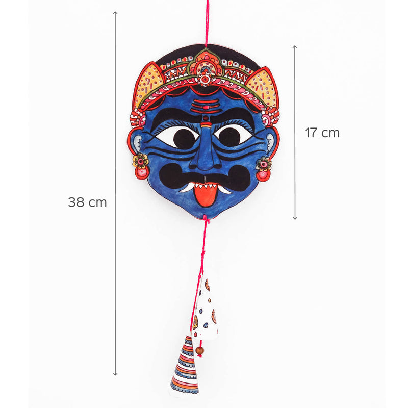 Hand-painted Good Luck Demon Tholu Puppet Hanging