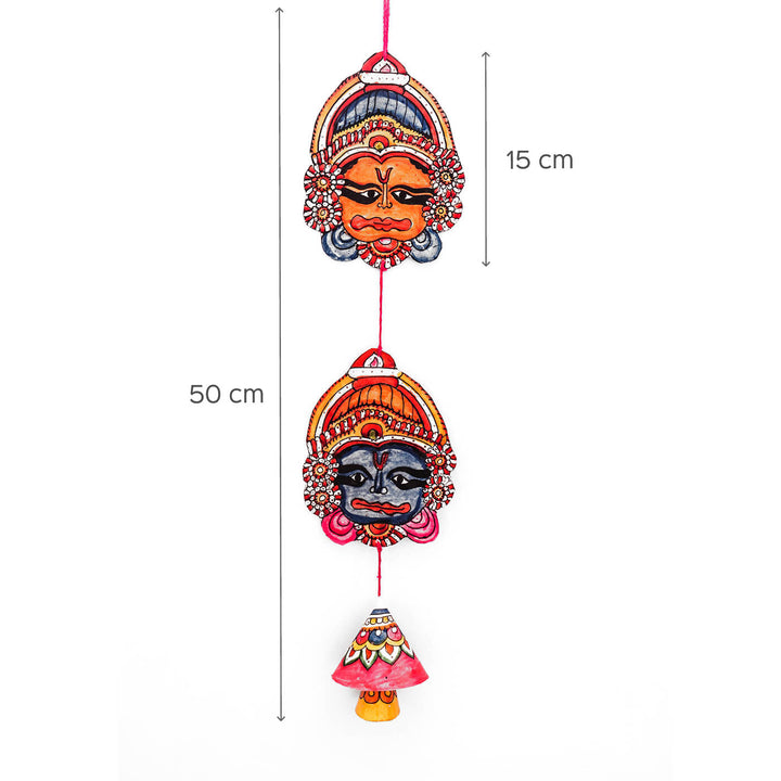 Hand-painted Krishnanattam Tholu Puppet Hanging