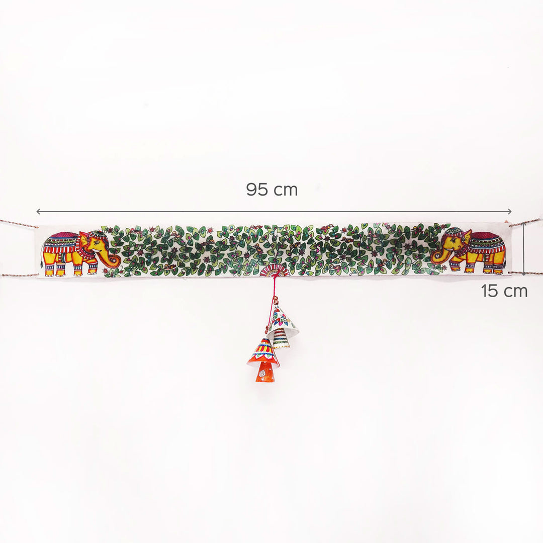 Hand-painted Tree of Life Long Toran Puppet Hanging - Zwende
