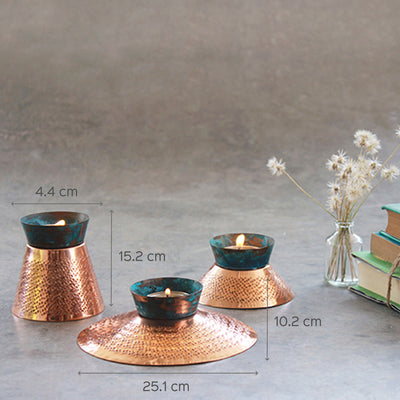 Teal Appeal Copper Tealight