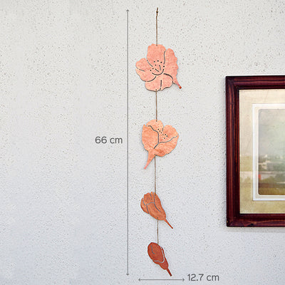 Hanging Flowers Copper Wall Decor
