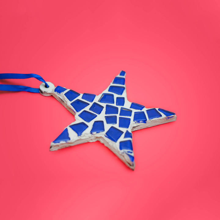Handmade Star Mosaic Glass Ornaments For Christmas Tree Decoration