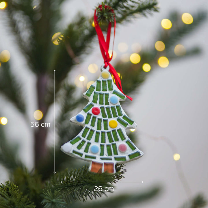 Handmade Xmas Tree Mosaic Glass Ornaments For Decoration