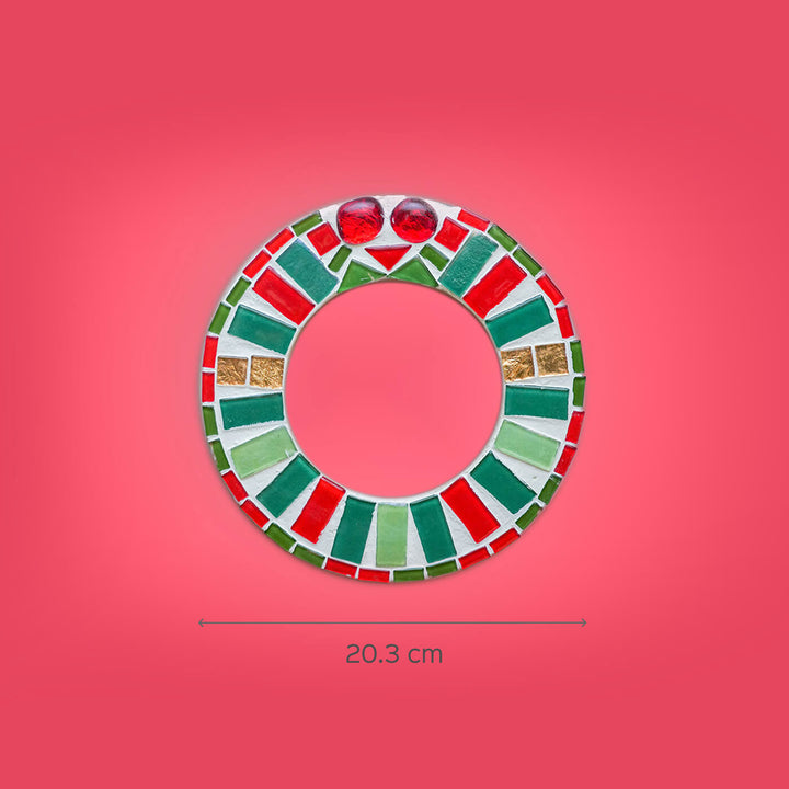 Handmade Glass Mosaic Christmas Wreath