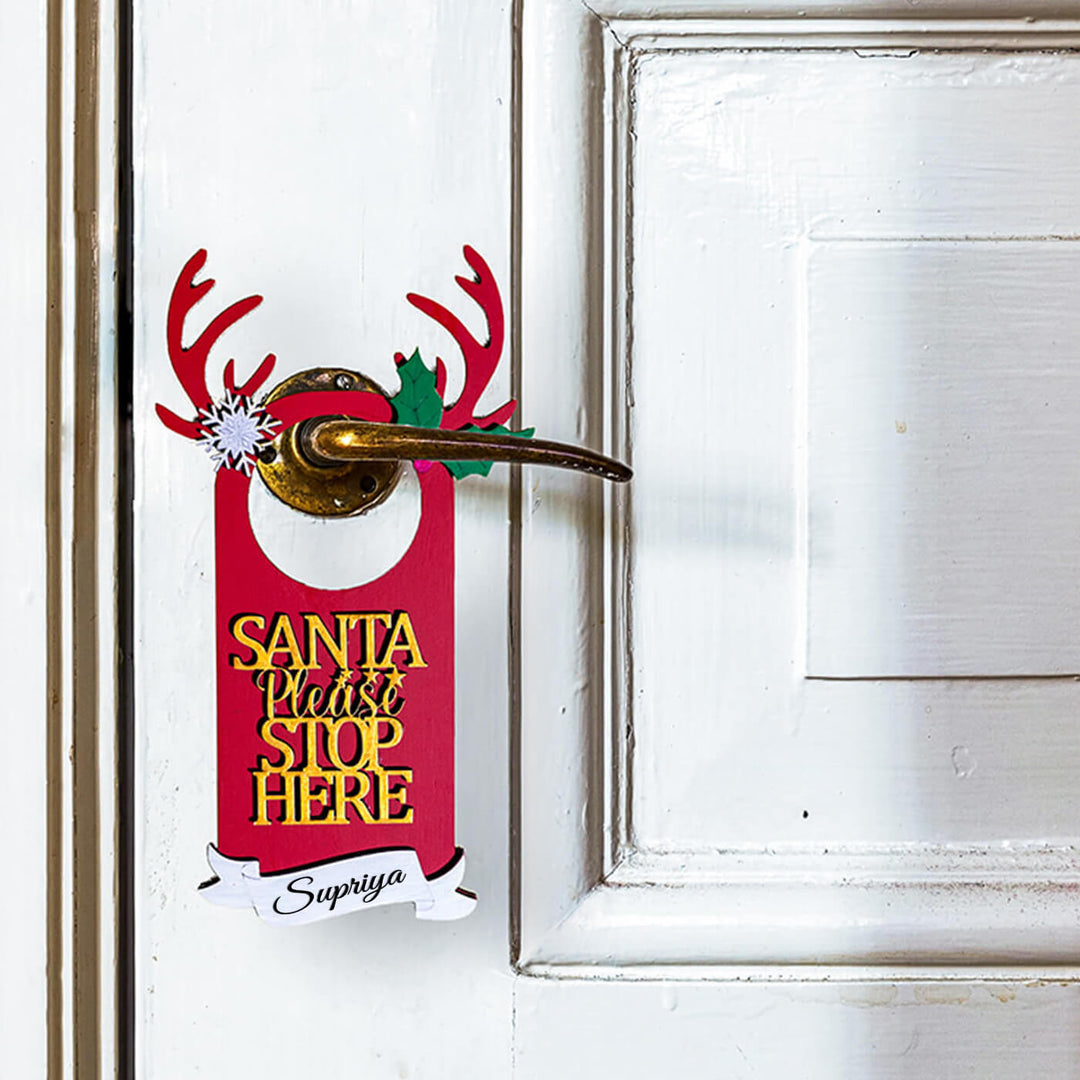 Personalised Handcrafted Wooden Christmas Hanging