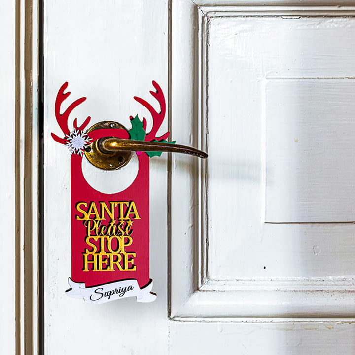 Personalised Handcrafted Wooden Christmas Hanging