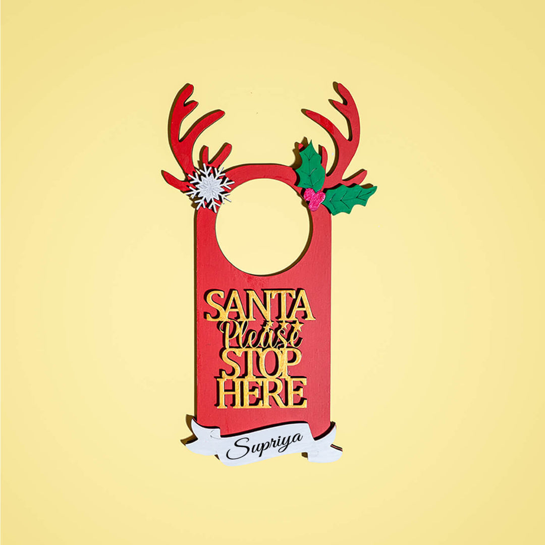 Personalised Handcrafted Wooden Christmas Hanging