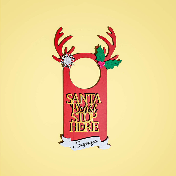 Personalised Handcrafted Wooden Christmas Hanging