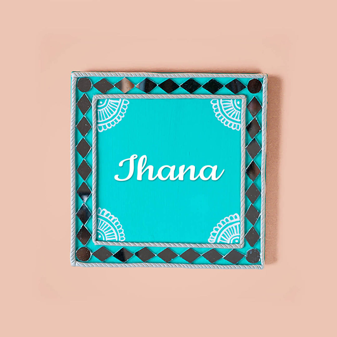 Blue Square Fridge Magnet