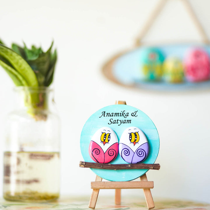 Hand-painted Owl Decor for Couples