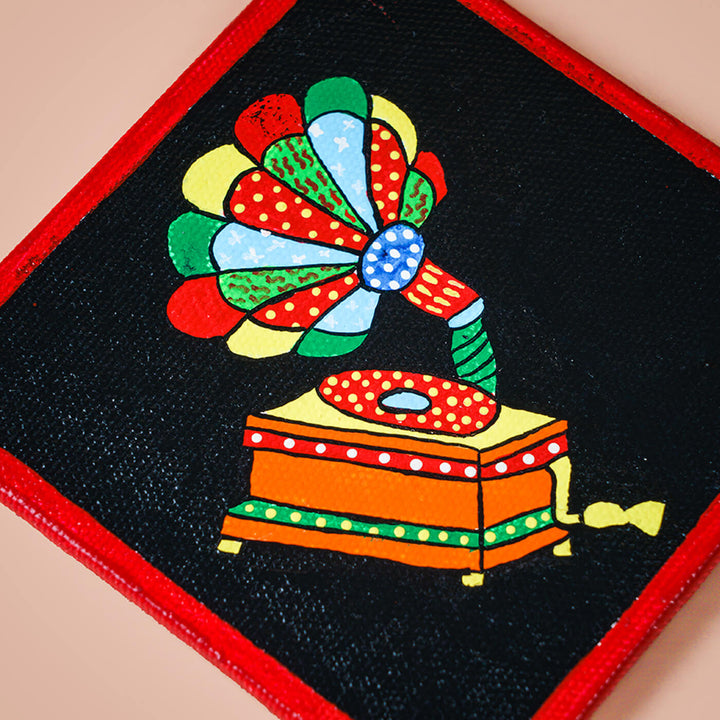 Hand Painted Rajasthan Quirky Canvas Wall Hanging