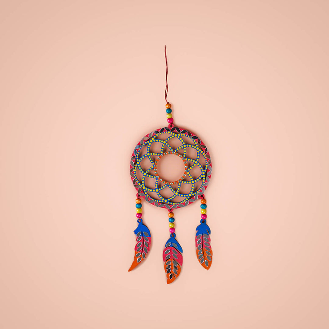 Colourful Mandala Dot Art Wooden Dream Catcher