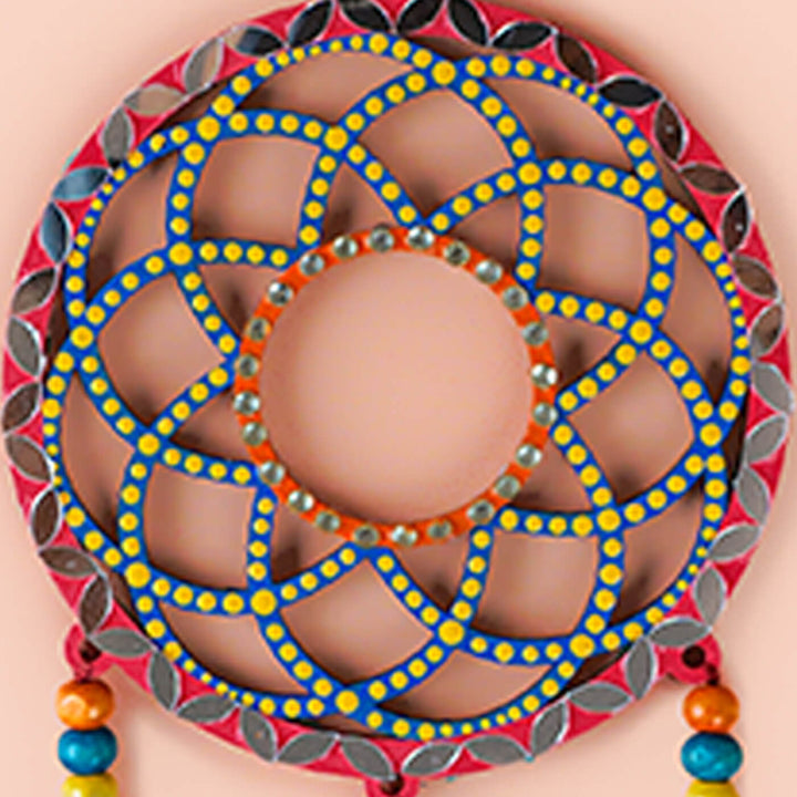 Colourful Mandala Dot Art Wooden Dream Catcher