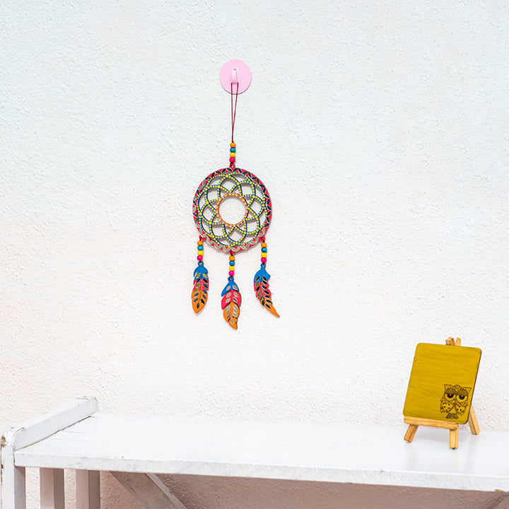 Colourful Mandala Dot Art Wooden Dream Catcher