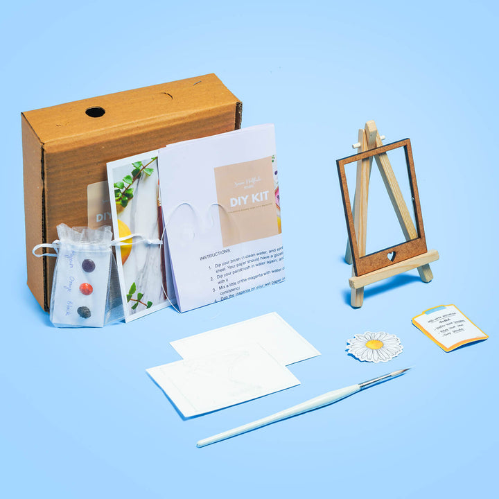 Watercolor Polaroid Frame Painting DIY Kit