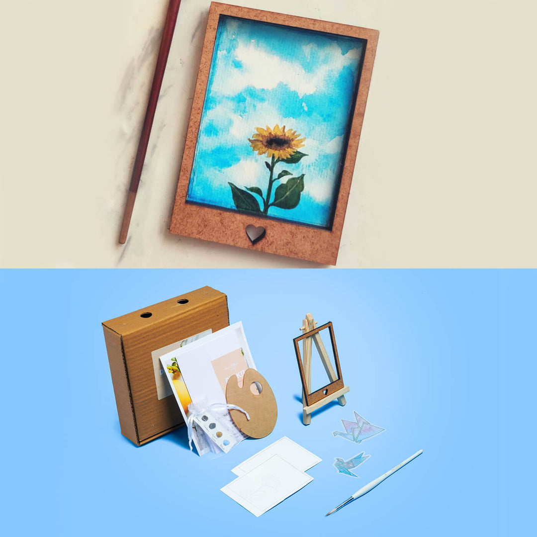 Watercolor Polaroid Frame Painting DIY Kit