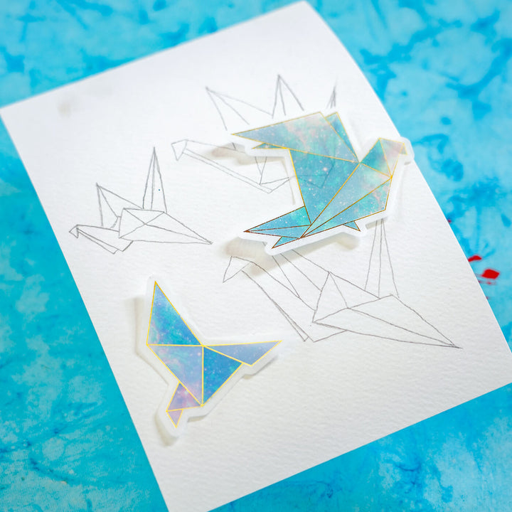 Watercolor Origami Crane DIY Kit