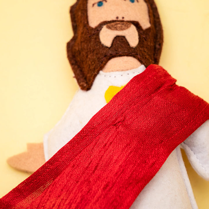 Upcycled Jesus Christ Felt Soft Toy