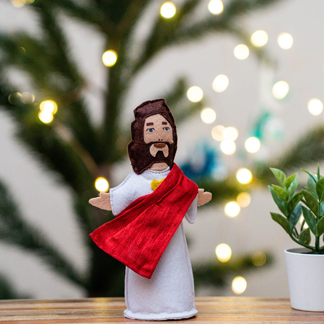 Upcycled Jesus Christ Felt Soft Toy