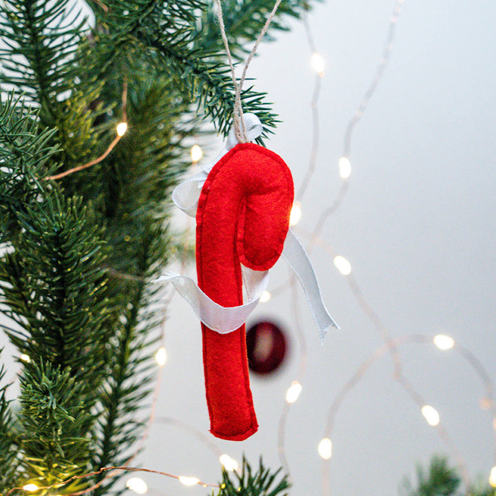 Handmade Upcycled Xmas Felt Ornaments For Christmas Tree Decoration | Set Of 4