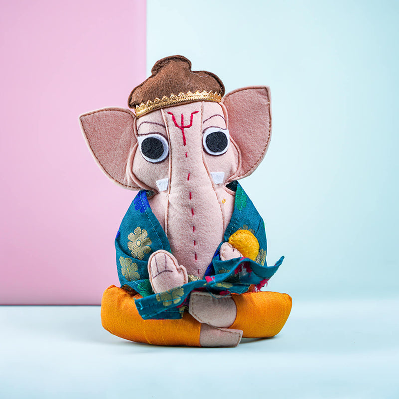 Upcycled Fiber Lord Ganesha Soft Toy