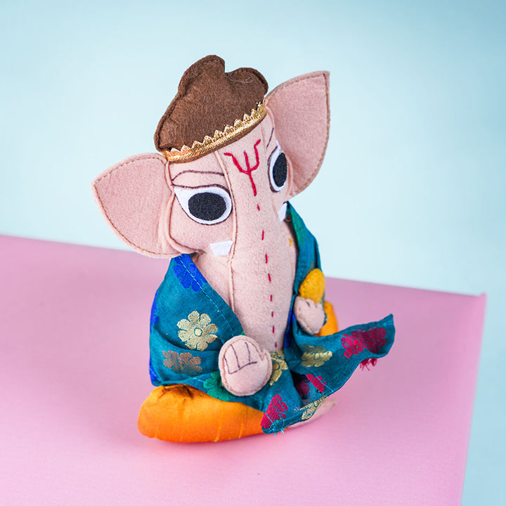 Upcycled Fiber Lord Ganesha Soft Toy