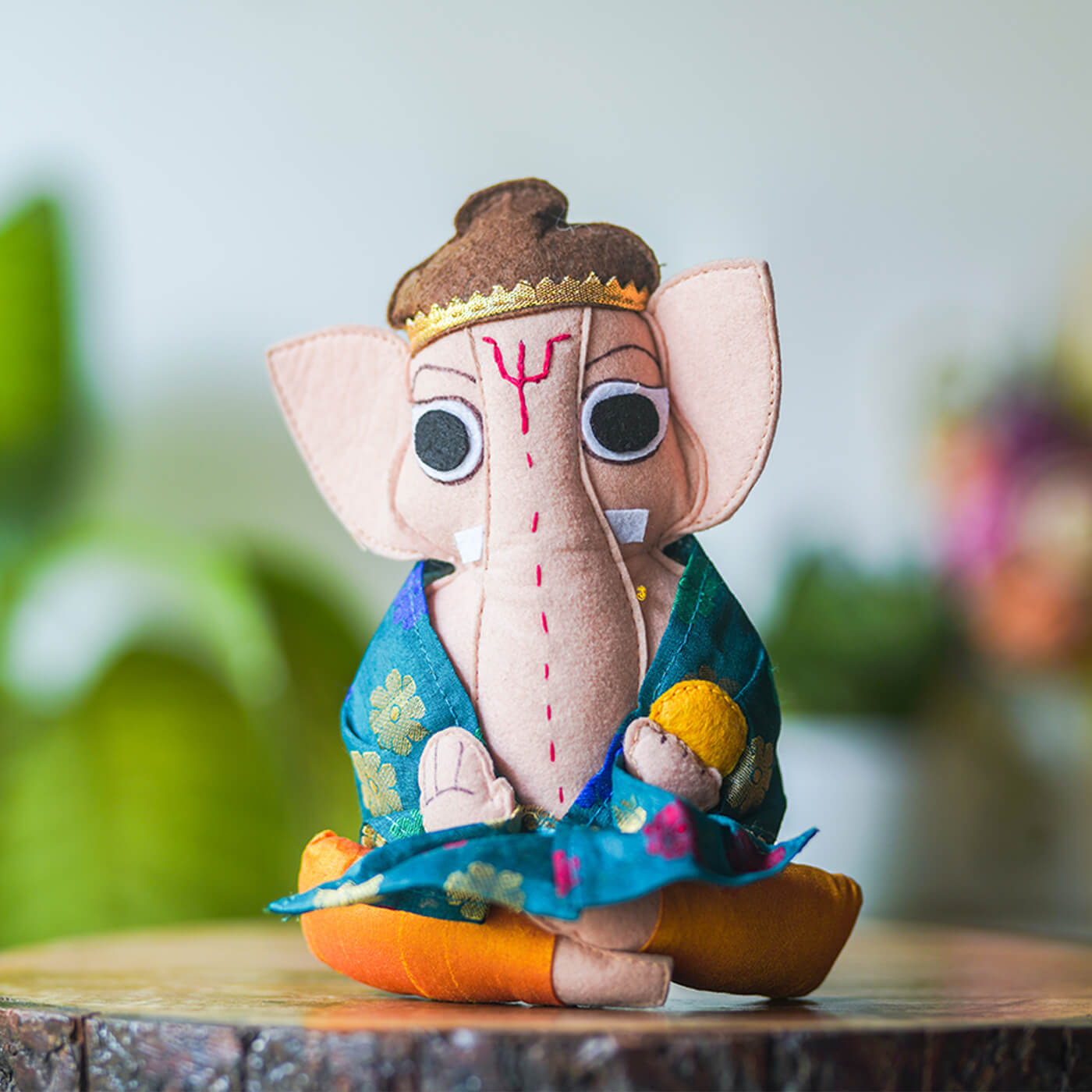 Buy Upcycled Fiber Lord Ganesha Soft Toy Online On Zwende
