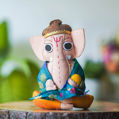 Upcycled Fiber Lord Ganesha Soft Toy