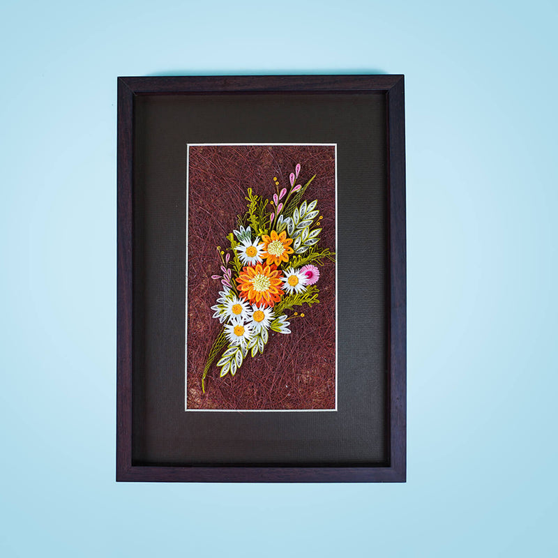 Paper Quilling Brown Wall Frame