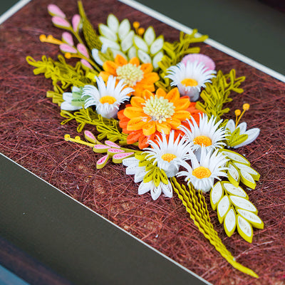 Paper Quilling Brown Wall Frame