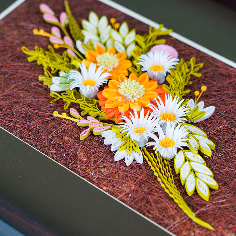 Paper Quilling Brown Wall Frame
