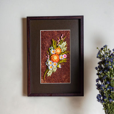 Paper Quilling Brown Wall Frame