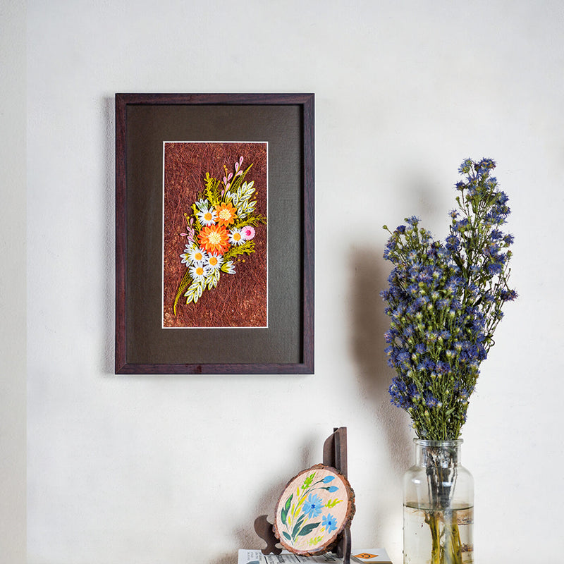 Paper Quilling Brown Wall Frame