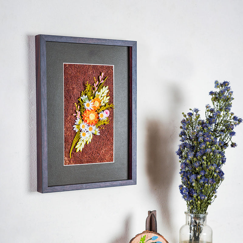Paper Quilling Brown Wall Frame