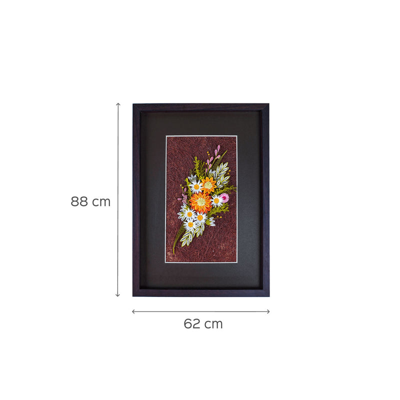 Paper Quilling Brown Wall Frame