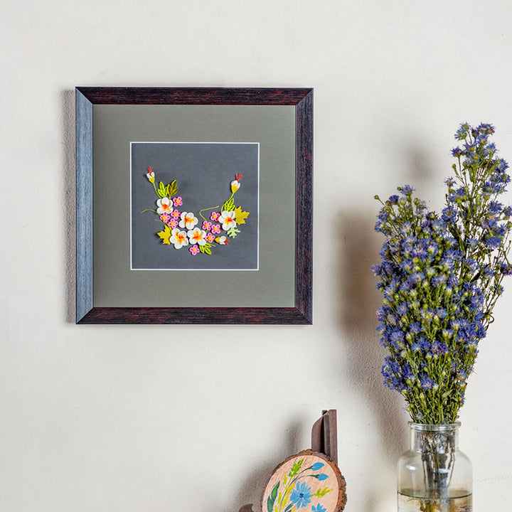 Paper Quilling Grey Wall Frame