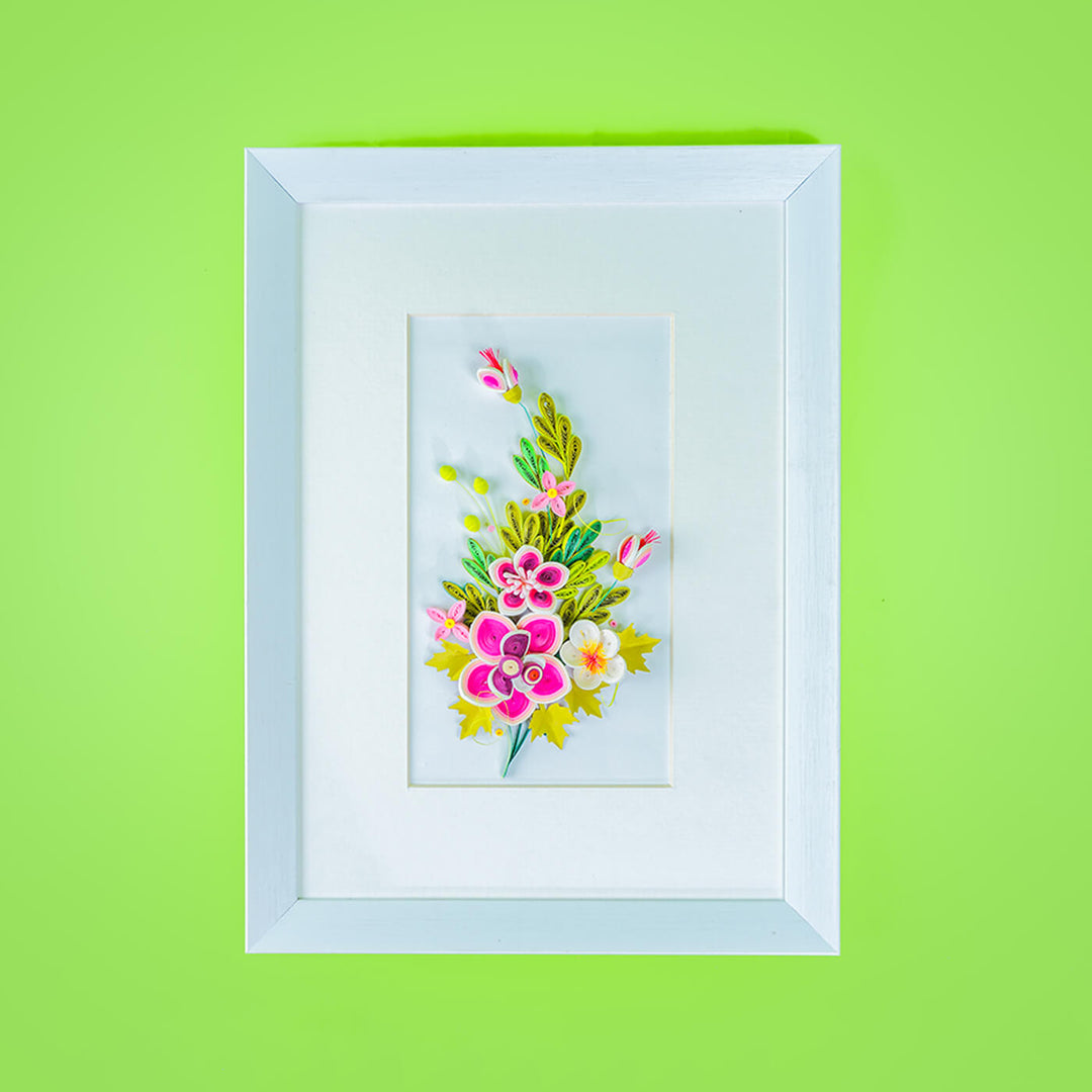 Paper Quilling White Wall Frame