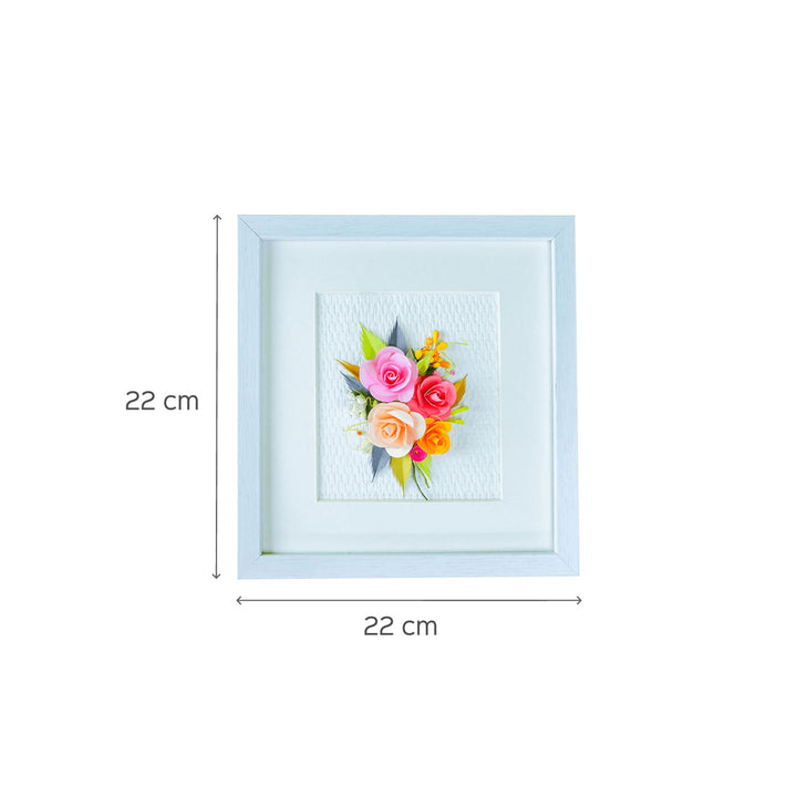 Wall Decor Frame With Quilled Roses