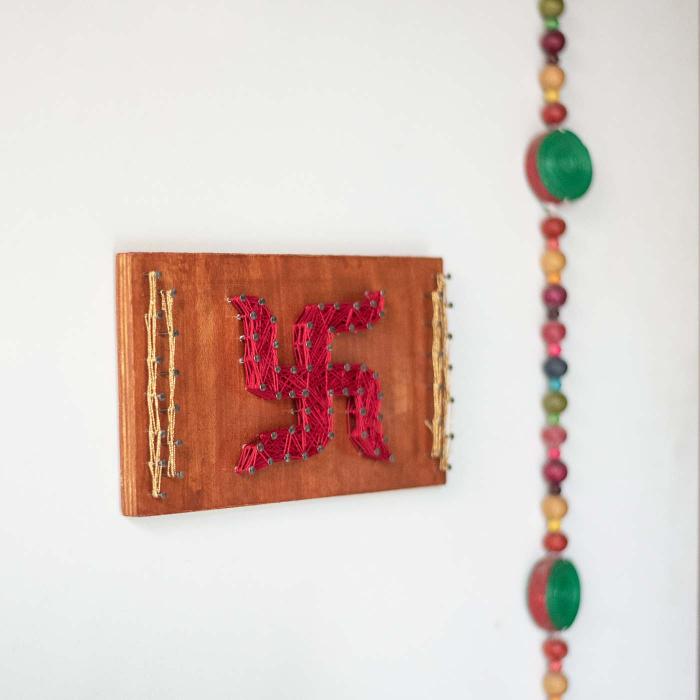 Diwali String Art Wall Decor - Swastika
