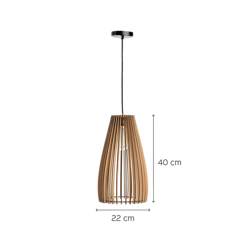 Bahama Birch Wood Ceiling Lamp