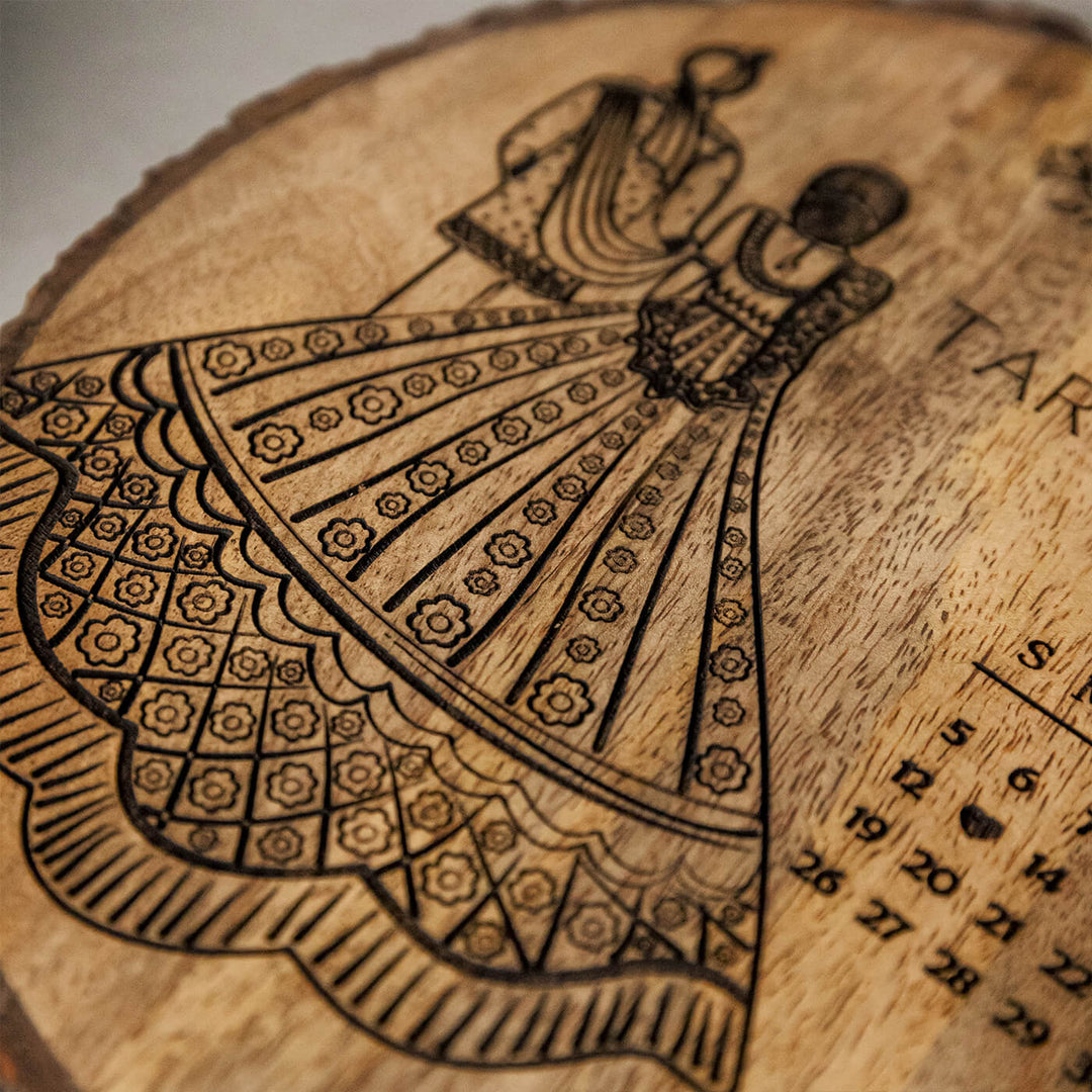 Engraved Wooden Plaque For North Indian Couples | Customized Wedding Gift