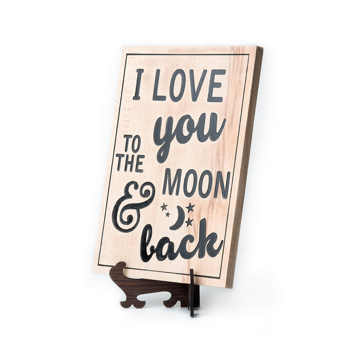 "I Love You To The Moon And Back"- Thoughtful Quote Plaque - Personalized Wedding Gift