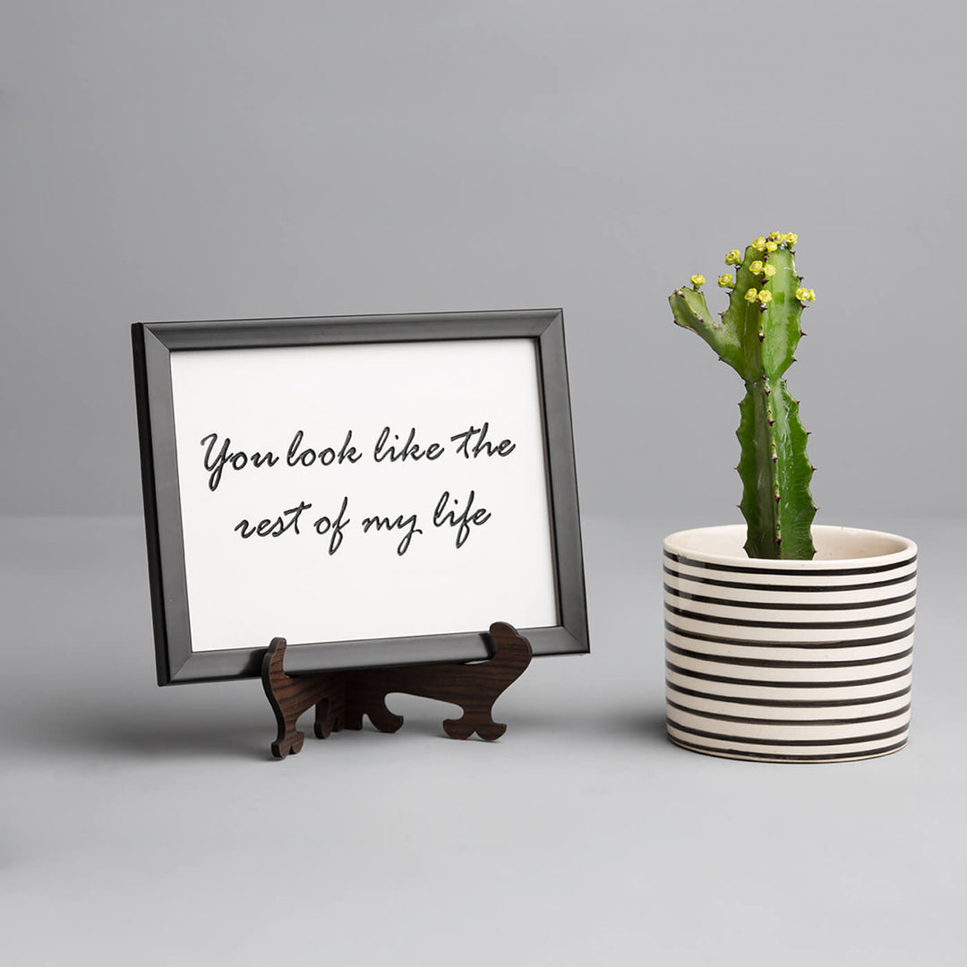 "You Look Like The Rest Of My Life'' - Thoughtful Quote Plaque - Personalized Wedding Gift