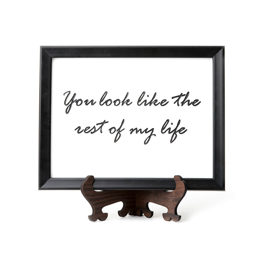 "You Look Like The Rest Of My Life'' - Thoughtful Quote Plaque - Personalized Wedding Gift