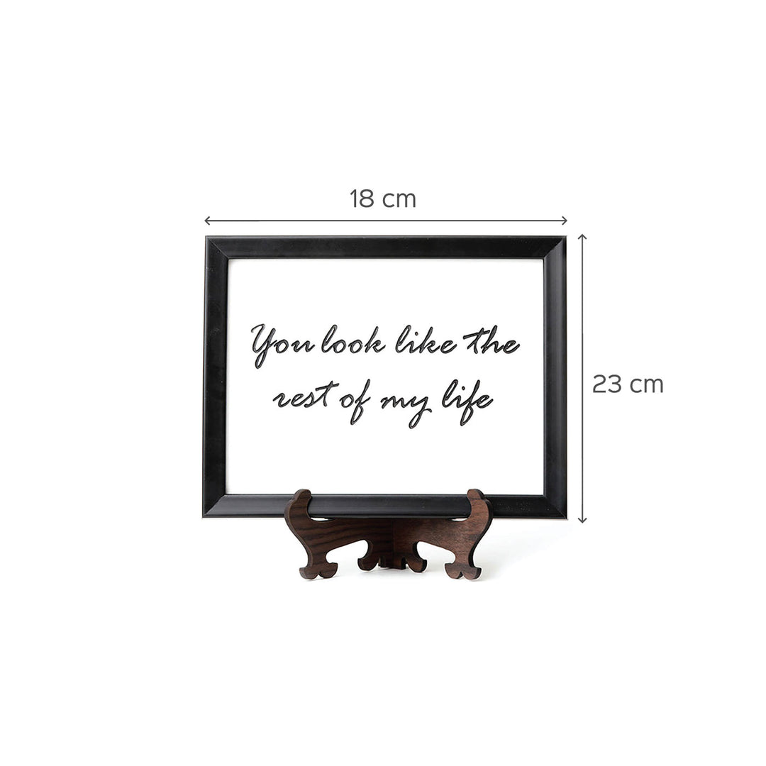 "You Look Like The Rest Of My Life'' - Thoughtful Quote Plaque - Personalized Wedding Gift