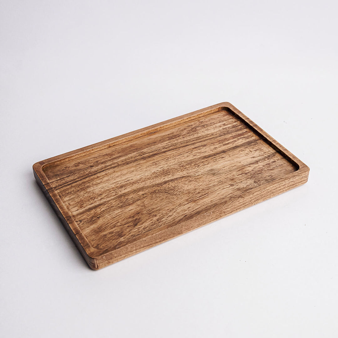 Handcrafted Acacia Wood Dahlia Platter/Tray