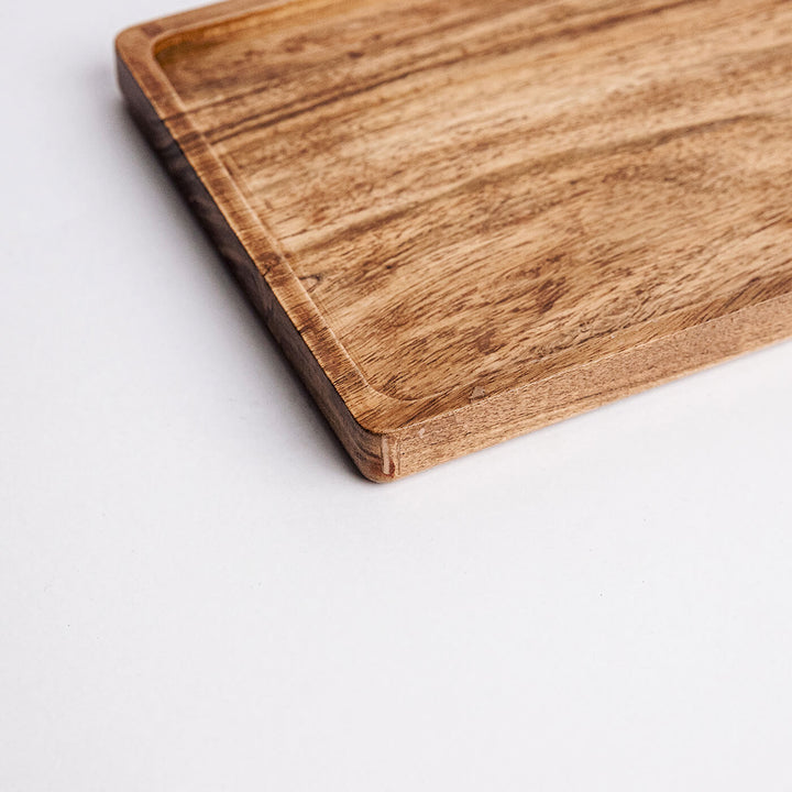 Handcrafted Acacia Wood Dahlia Platter/Tray