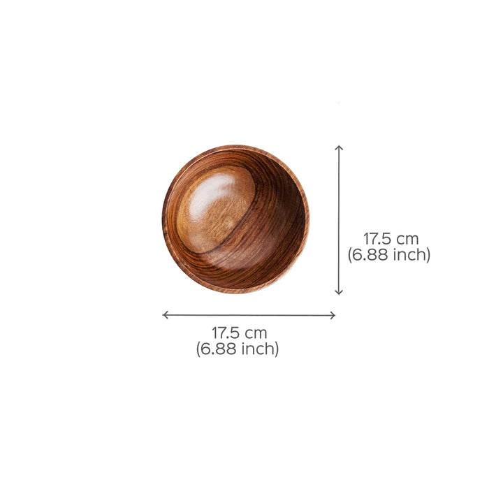 Handcrafted Sheesham Wood Dora Bowl